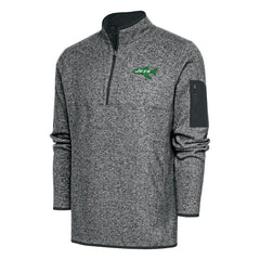New York Jets  Antigua Throwback Fortune Quarter-Zip Pullover Jacket
