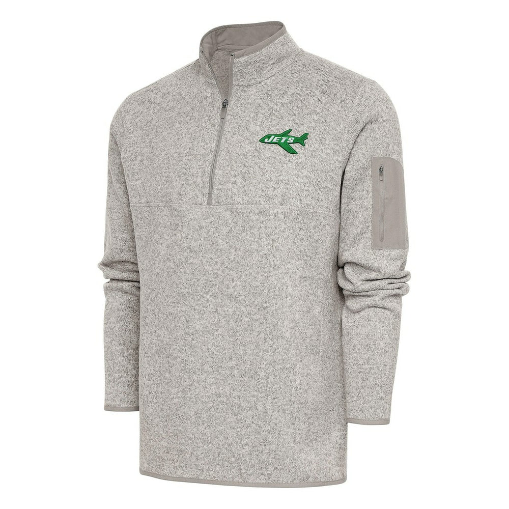 New York Jets  Antigua Throwback Fortune Quarter-Zip Pullover Jacket