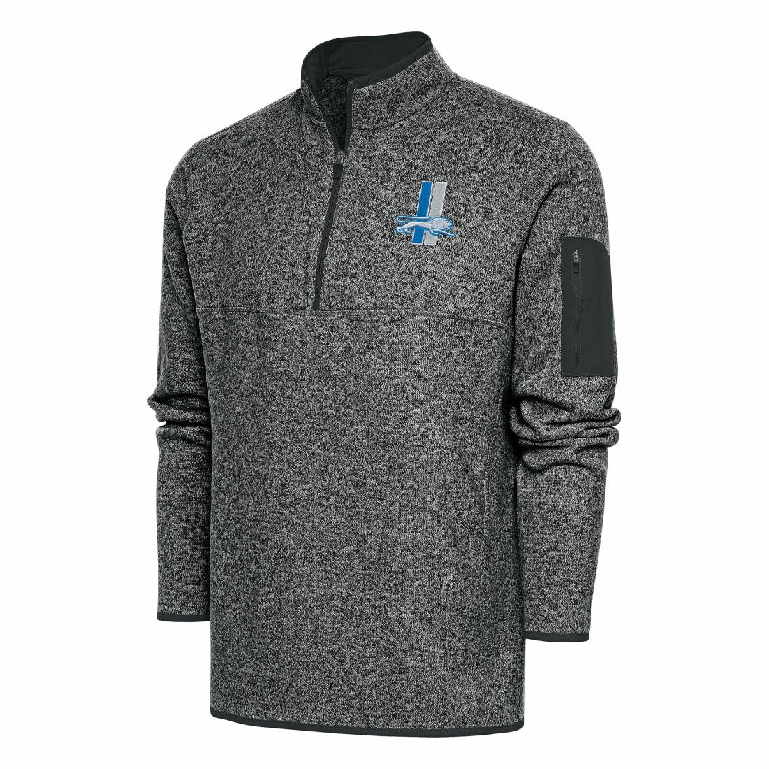 Detroit Lions  Antigua Throwback Fortune Quarter-Zip Pullover Jacket