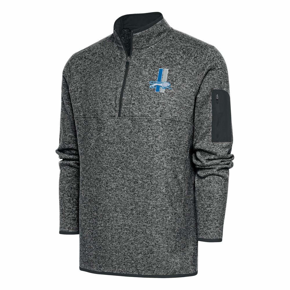 Detroit Lions  Antigua Throwback Fortune Quarter-Zip Pullover Jacket