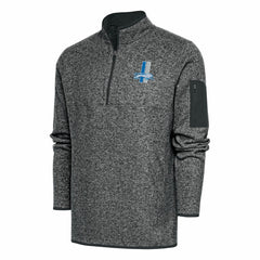 Detroit Lions  Antigua Throwback Fortune Quarter-Zip Pullover Jacket