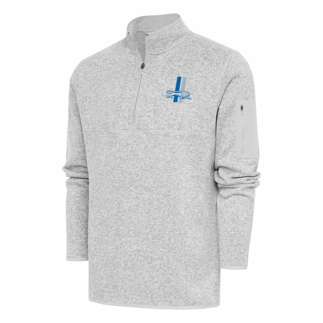 Detroit Lions  Antigua Throwback Fortune Quarter-Zip Pullover Jacket