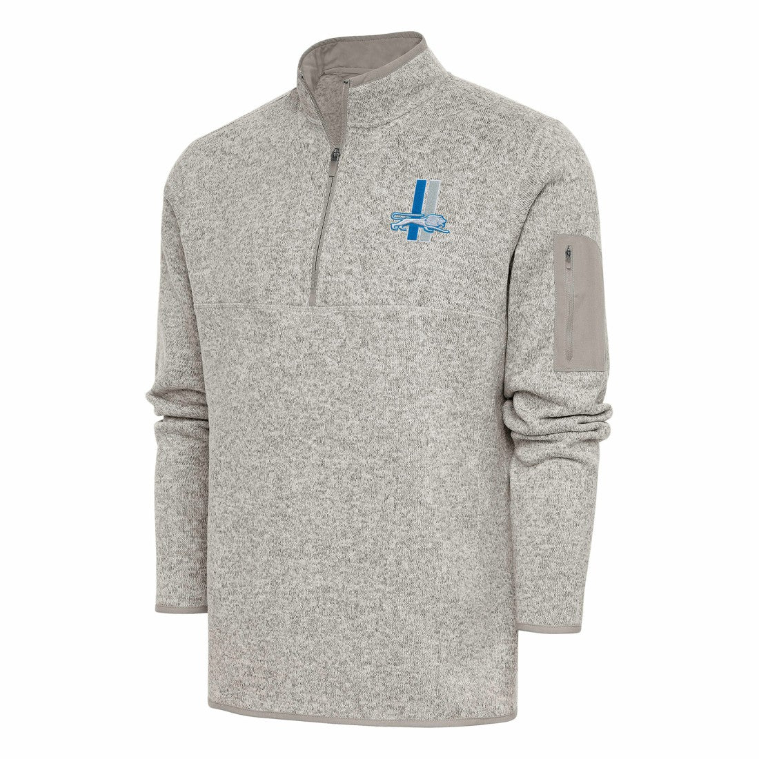 Detroit Lions  Antigua Throwback Fortune Quarter-Zip Pullover Jacket