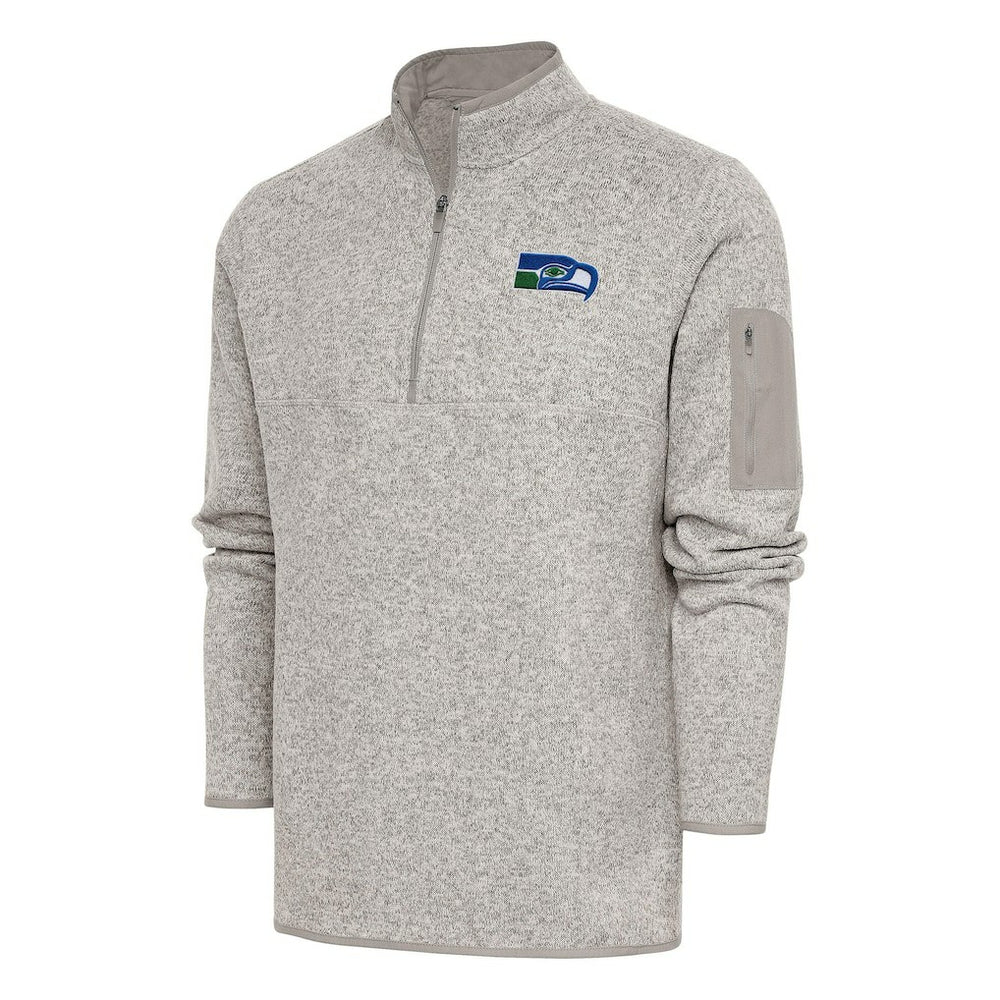 Seattle Seahawks  Antigua Throwback Fortune Quarter-Zip Pullover Jacket