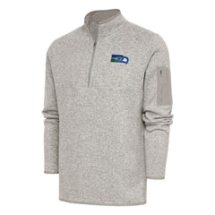 Seattle Seahawks  Antigua Throwback Fortune Quarter-Zip Pullover Jacket