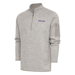 Minnesota Vikings  Antigua Throwback Fortune Quarter-Zip Pullover Jacket