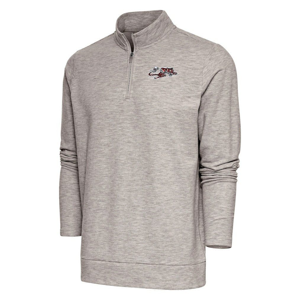 Cincinnati Bengals  Antigua Team Logo Throwback Gambit Quarter-Zip Pullover Top