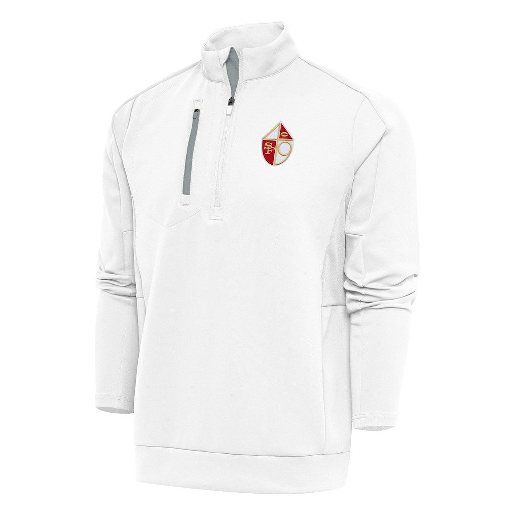 San Francisco 49ers  Antigua Team Logo Throwback Generation Quarter-Zip Pullover Top