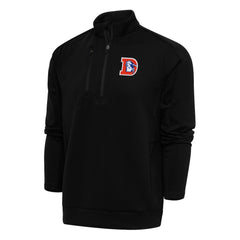 Denver Broncos  Antigua Team Logo Throwback Generation Quarter-Zip Pullover Top