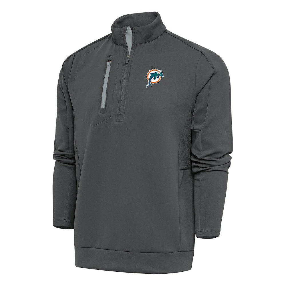 Miami Dolphins  Antigua Team Logo Throwback Generation Quarter-Zip Pullover Top