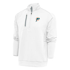 Miami Dolphins  Antigua Team Logo Throwback Generation Quarter-Zip Pullover Top