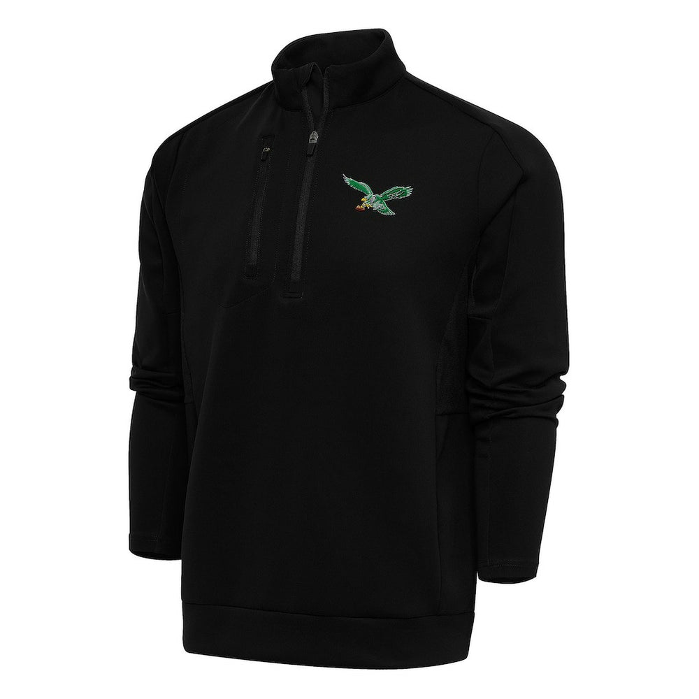Philadelphia Eagles  Antigua Team Logo Throwback Generation Quarter-Zip Pullover Top