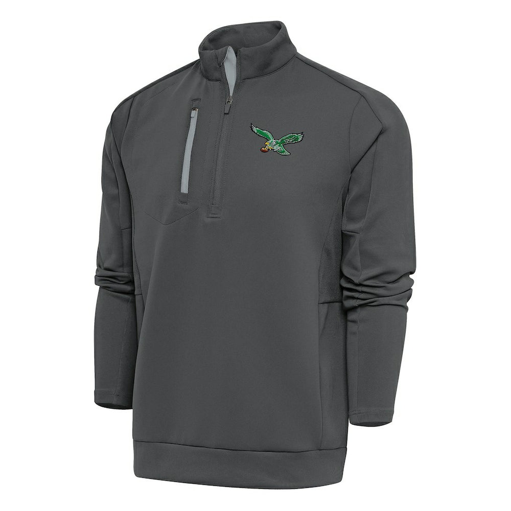 Philadelphia Eagles  Antigua Team Logo Throwback Generation Quarter-Zip Pullover Top