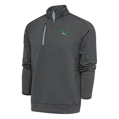 Philadelphia Eagles  Antigua Team Logo Throwback Generation Quarter-Zip Pullover Top