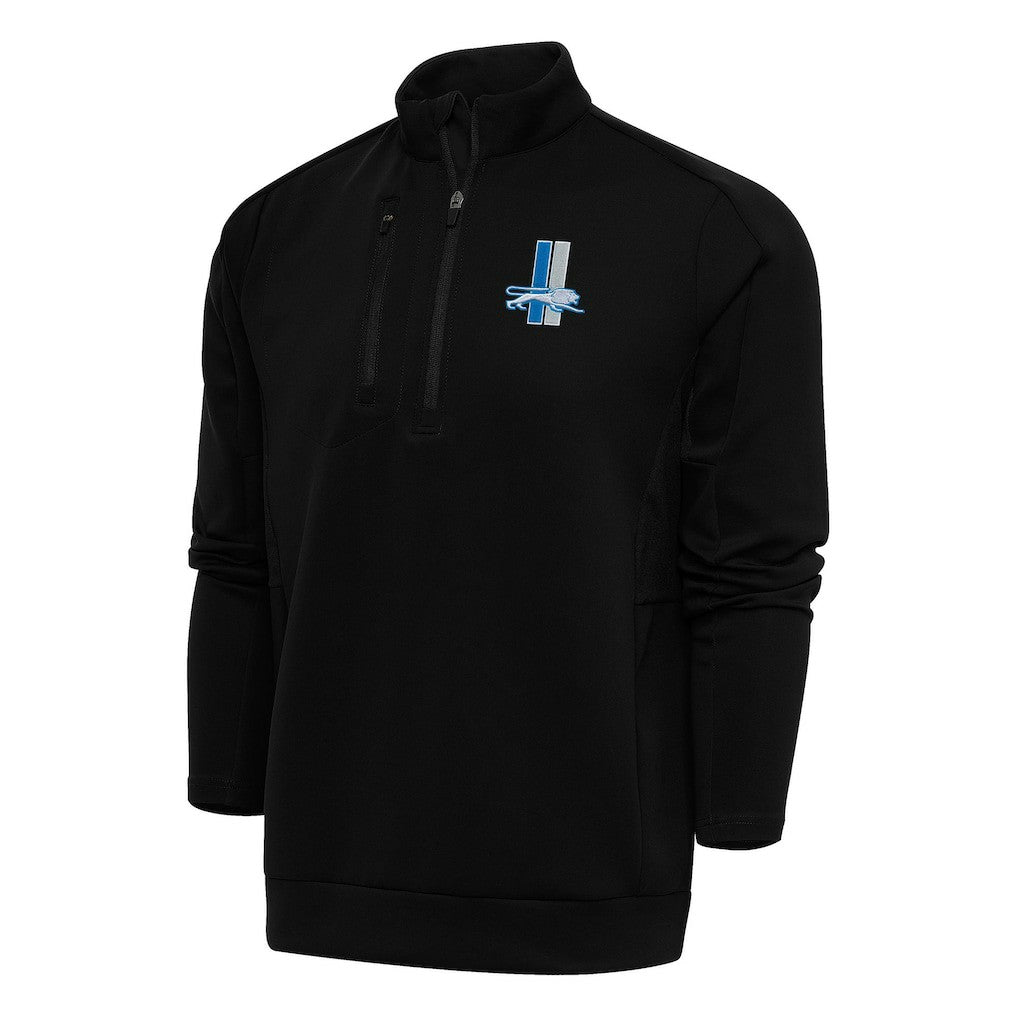 Detroit Lions  Antigua Team Logo Throwback Generation Quarter-Zip Pullover Top