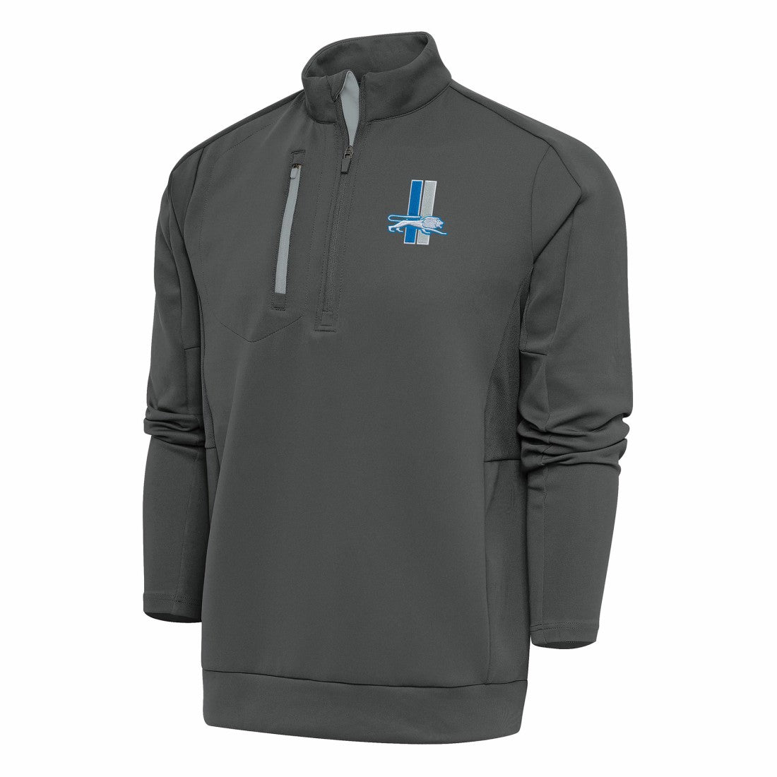 Detroit Lions  Antigua Team Logo Throwback Generation Quarter-Zip Pullover Top