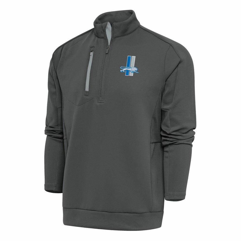 Detroit Lions  Antigua Team Logo Throwback Generation Quarter-Zip Pullover Top
