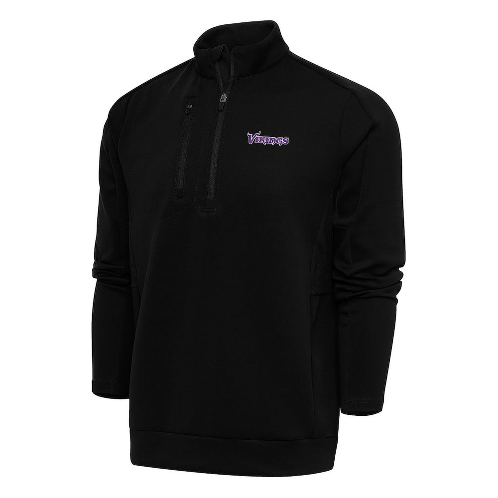 Minnesota Vikings  Antigua Team Logo Throwback Generation Quarter-Zip Pullover Top