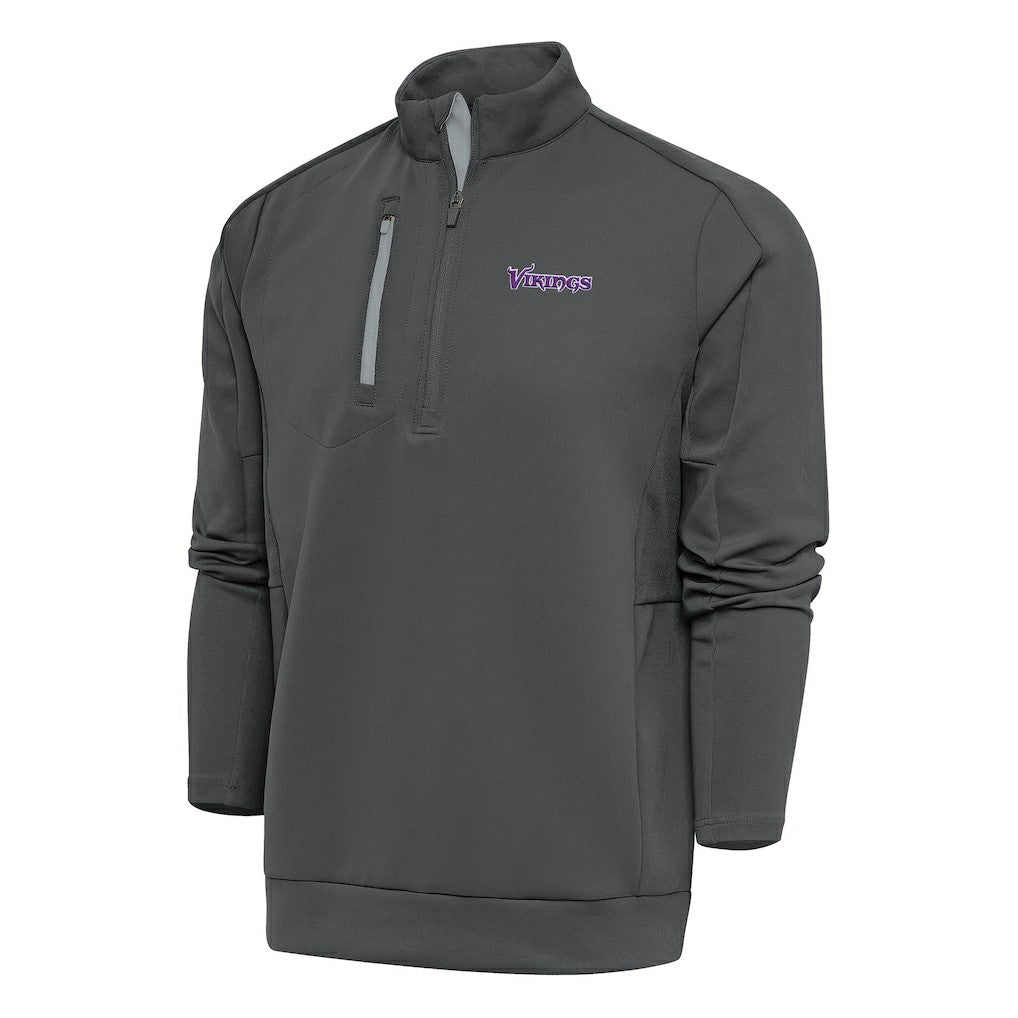 Minnesota Vikings  Antigua Team Logo Throwback Generation Quarter-Zip Pullover Top