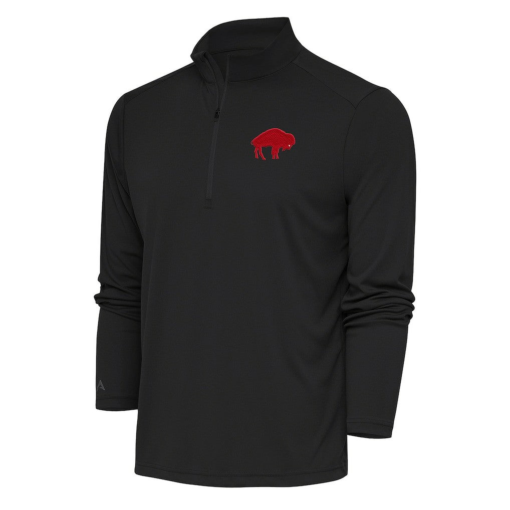Buffalo Bills  Antigua Team Logo Throwback Tribute Quarter-Zip Pullover Top