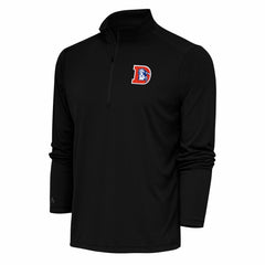 Denver Broncos  Antigua Team Logo Throwback Tribute Quarter-Zip Pullover Top