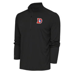 Denver Broncos  Antigua Team Logo Throwback Tribute Quarter-Zip Pullover Top