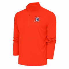 Denver Broncos  Antigua Team Logo Throwback Tribute Quarter-Zip Pullover Top
