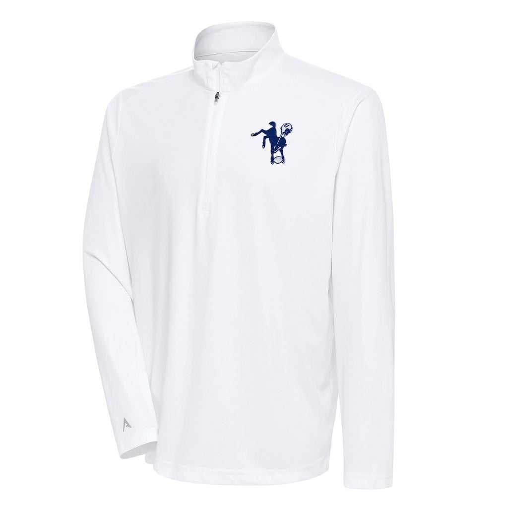 Indianapolis Colts  Antigua Team Logo Throwback Tribute Quarter-Zip Pullover Top