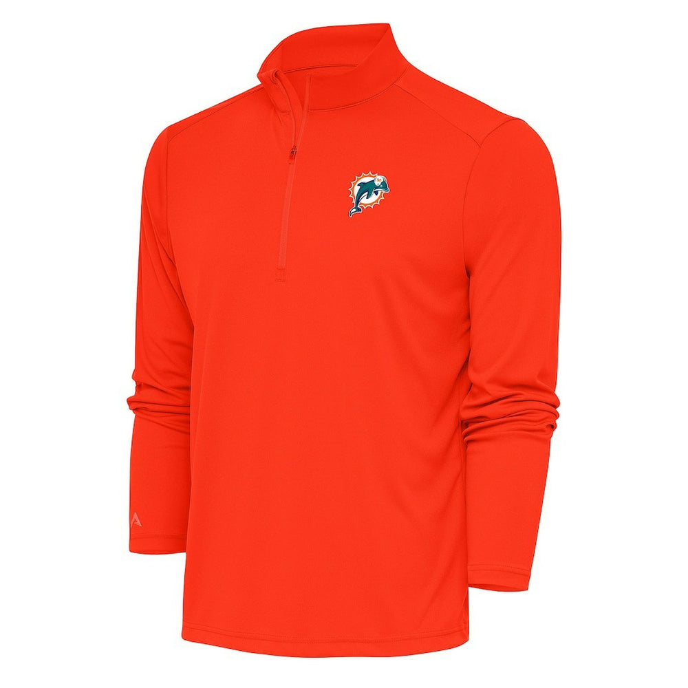 Miami Dolphins  Antigua Team Logo Throwback Tribute Quarter-Zip Pullover Top