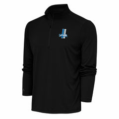 Detroit Lions  Antigua Team Logo Throwback Tribute Quarter-Zip Pullover Top