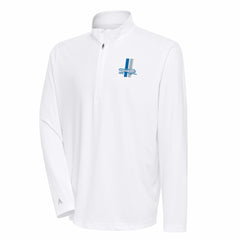 Detroit Lions  Antigua Team Logo Throwback Tribute Quarter-Zip Pullover Top