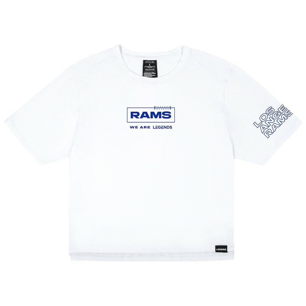 Los Angeles Rams  LEGENDS Women's Aviation Crop T-Shirt