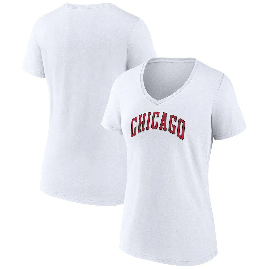 Chicago Bulls Women's Alternate Logo V-Neck T-Shirt sale Discount