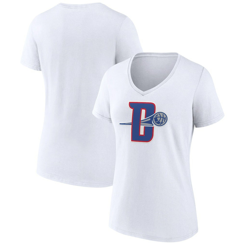 Detroit Pistons Women's Alternate Logo V-Neck T-Shirt sale Online