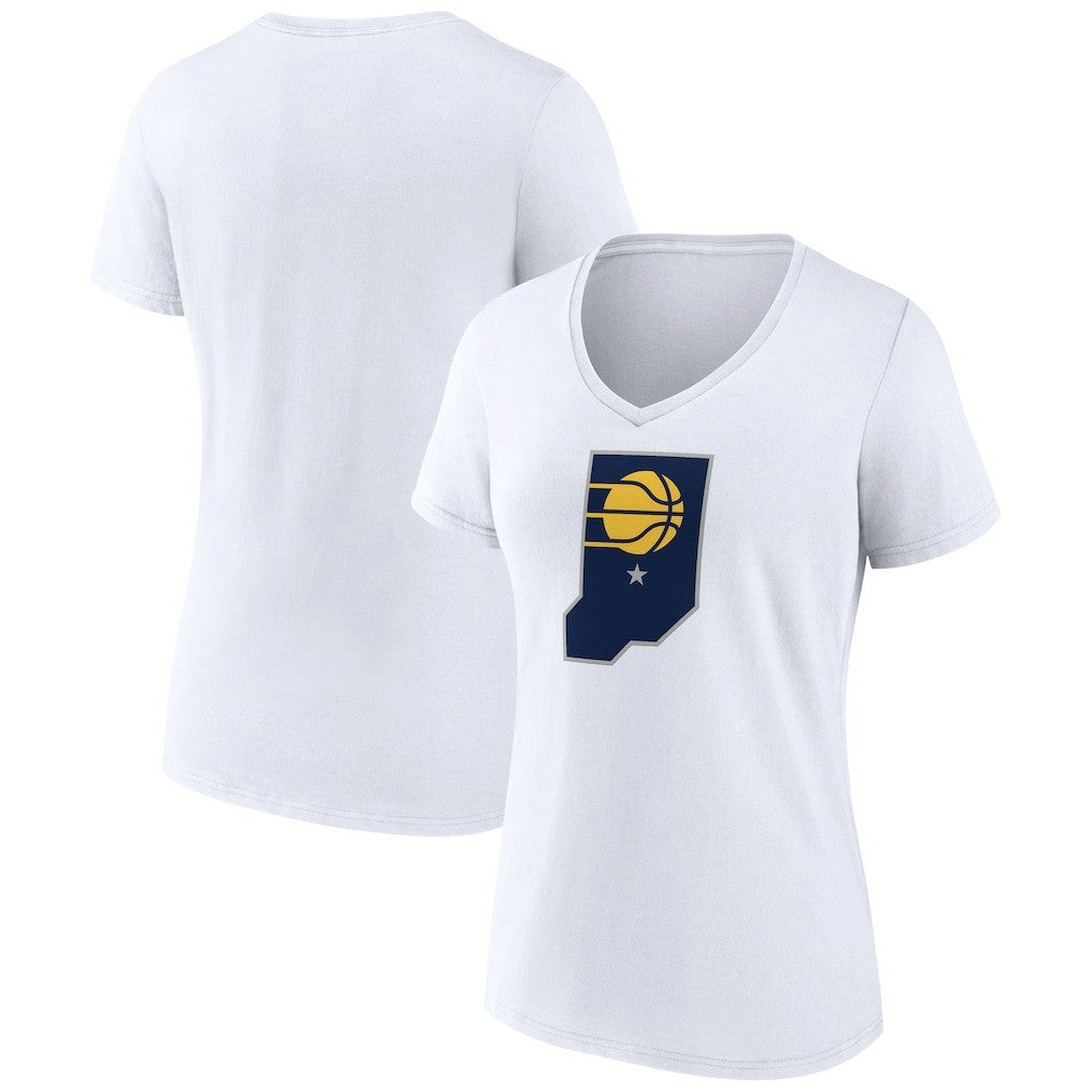 Indiana Pacers Women's Alternate Logo V-Neck T-Shirt New