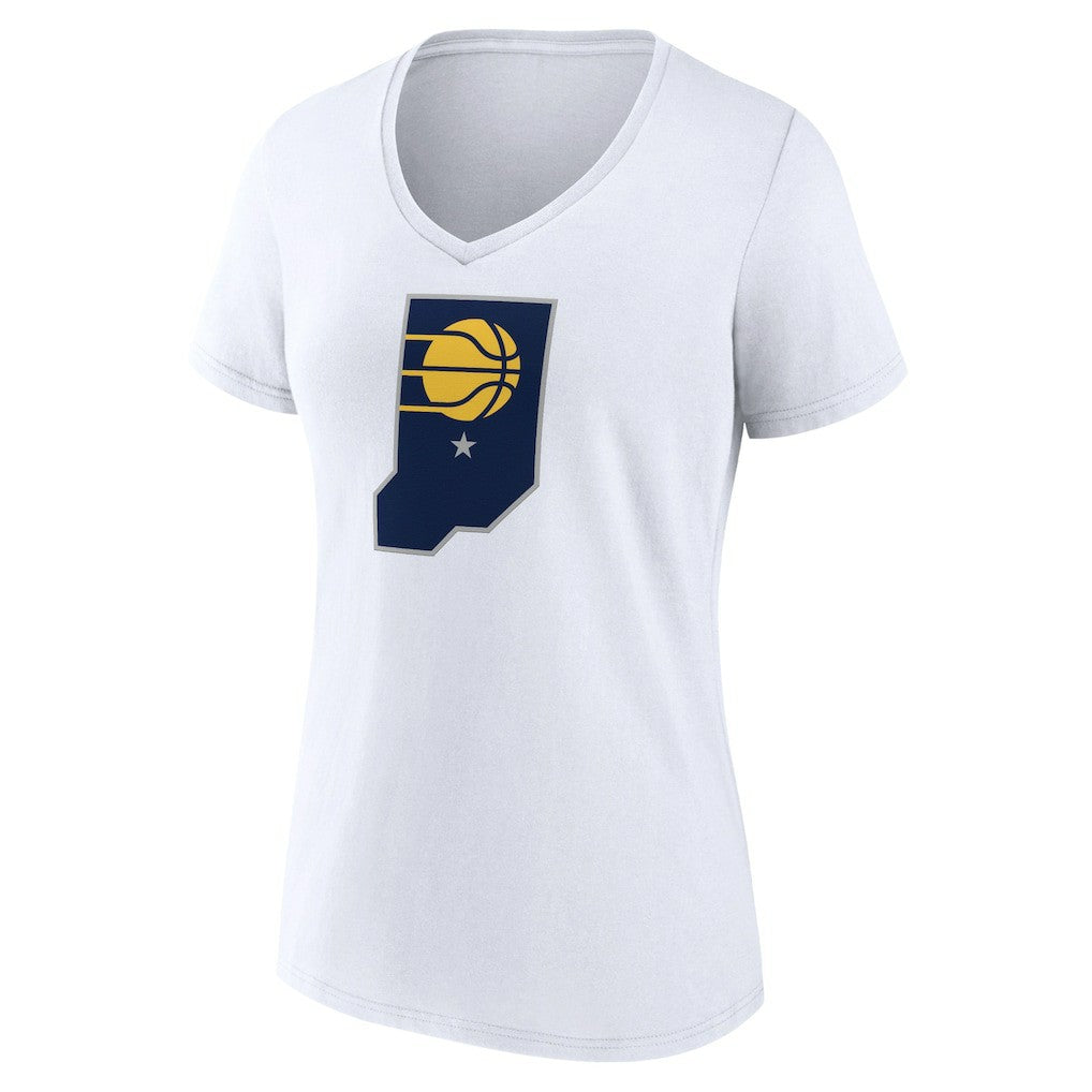 Indiana Pacers Women's Alternate Logo V-Neck T-Shirt New