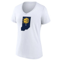 Indiana Pacers Women's Alternate Logo V-Neck T-Shirt New