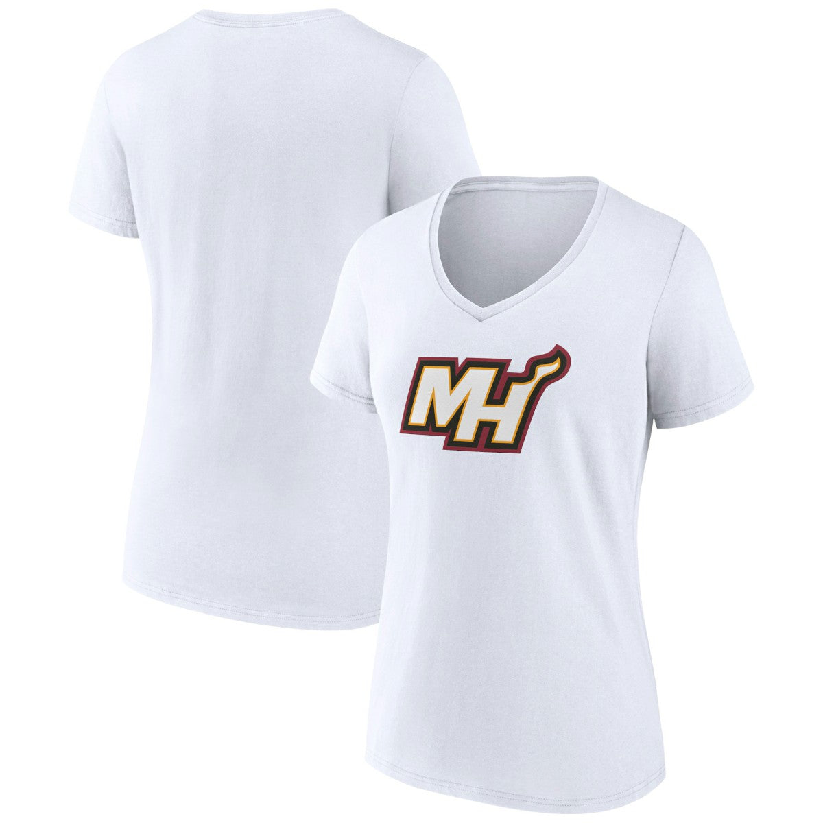 Miami Heat Women's Alternate Logo V-Neck T-Shirt New