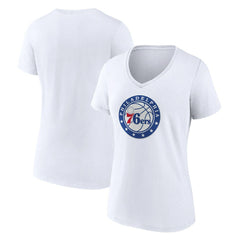 Philadelphia 76ers Women's Alternate Logo V-Neck T-Shirt Outlet