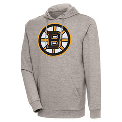 Boston Bruins Antigua Logo Action Chenille Pullover Hoodie Outlet