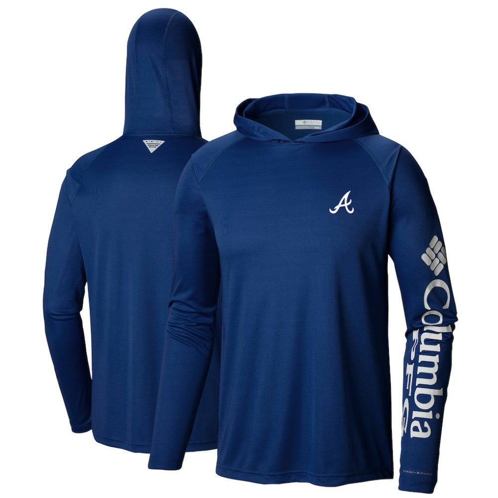 Atlanta Braves Columbia Terminal Tackle Long Sleeve Hoodie T-Shirt | MLB On Sale
