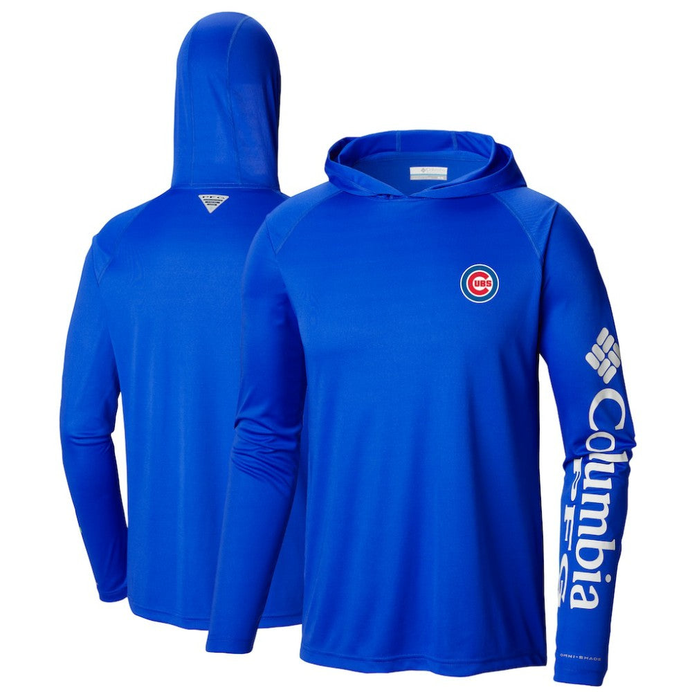 Chicago Cubs Columbia Terminal Tackle Long Sleeve Hoodie T-Shirt | MLB New