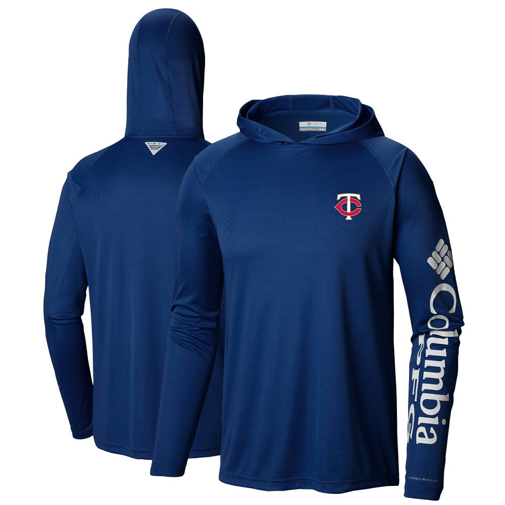 Minnesota Twins Columbia Terminal Tackle Long Sleeve Hoodie T-Shirt | MLB On Sale