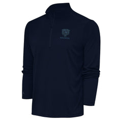 Chicago Bears  Antigua Tonal Logo Tribute Quarter-Zip Pullover Top