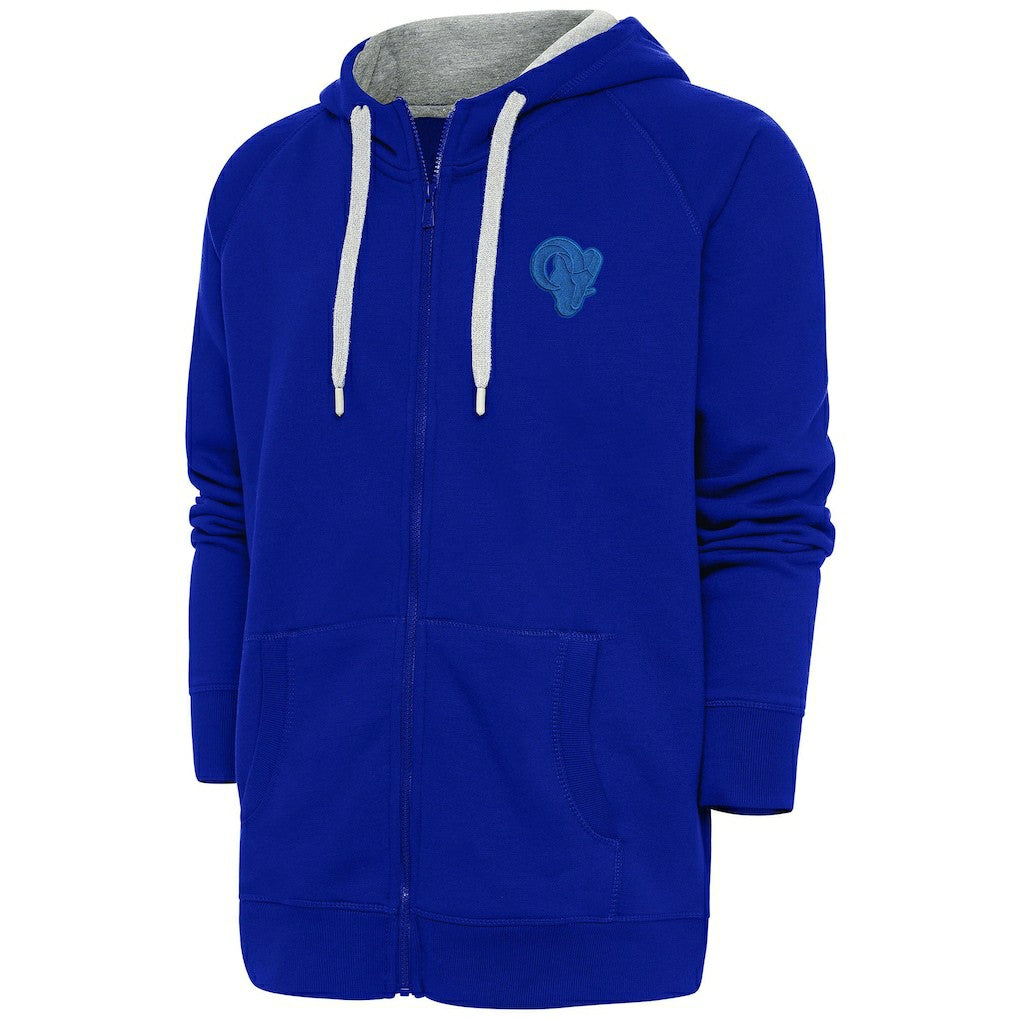 Los Angeles Rams  Antigua Tonal Logo Victory Full-Zip Hoodie