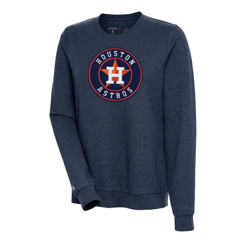 Houston Astros Antigua Women's Action Crewneck Pullover Sweatshirt | MLB On Sale