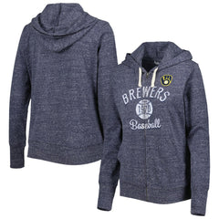 Milwaukee Brewers Touch Women's Training Camp Tri-Blend Lightweight Full-Zip Hoodie | MLB For sale