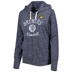 Milwaukee Brewers Touch Women's Training Camp Tri-Blend Lightweight Full-Zip Hoodie | MLB For sale