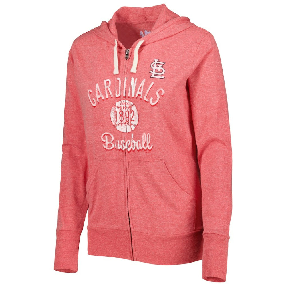 St. Louis Cardinals Touch Women's Training Camp Tri-Blend Lightweight Full-Zip Hoodie | MLB For sale