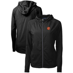 Cincinnati Bengals  Cutter & Buck Women's Throwback Logo Adapt Eco Knit Hybrid Recycled Full-Zip Hoodie